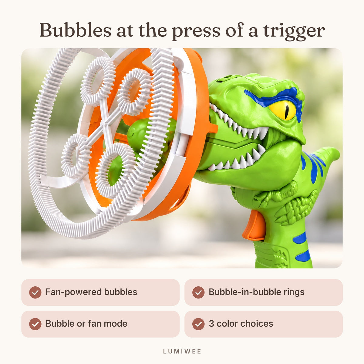 Lumiwee infographic: Fizz - Bubbles at the press of a trigger