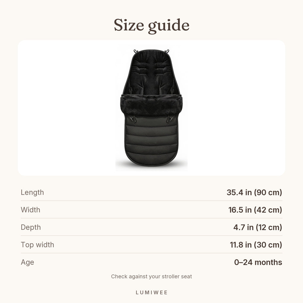 Lumiwee infographic: Flurry - Size guide