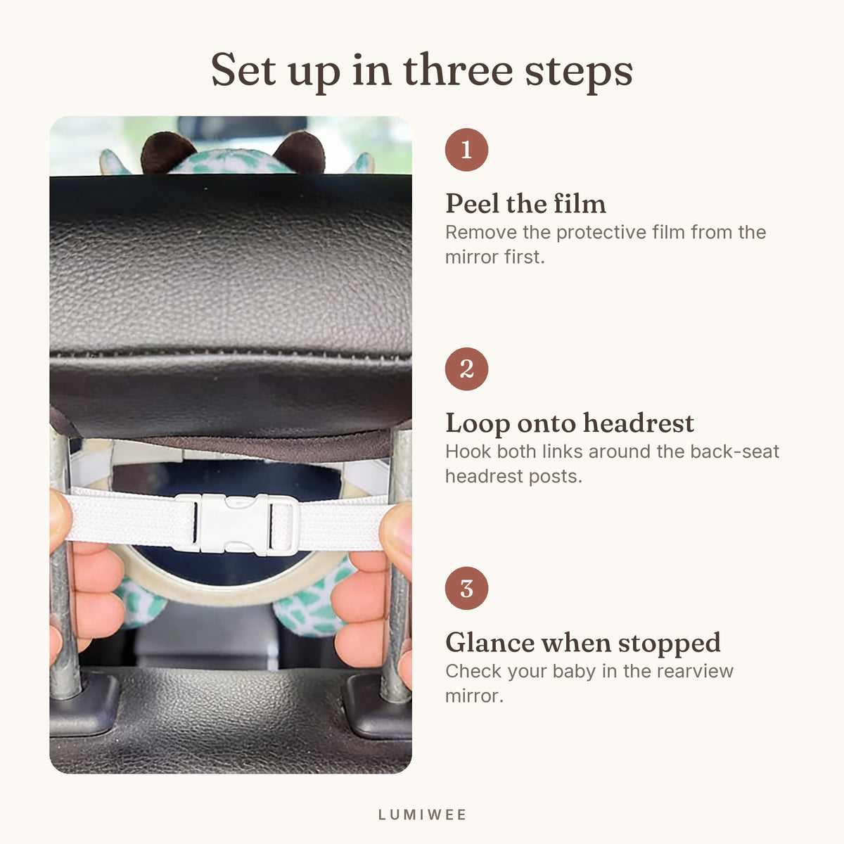 Lumiwee infographic: Glance - Set up in three steps