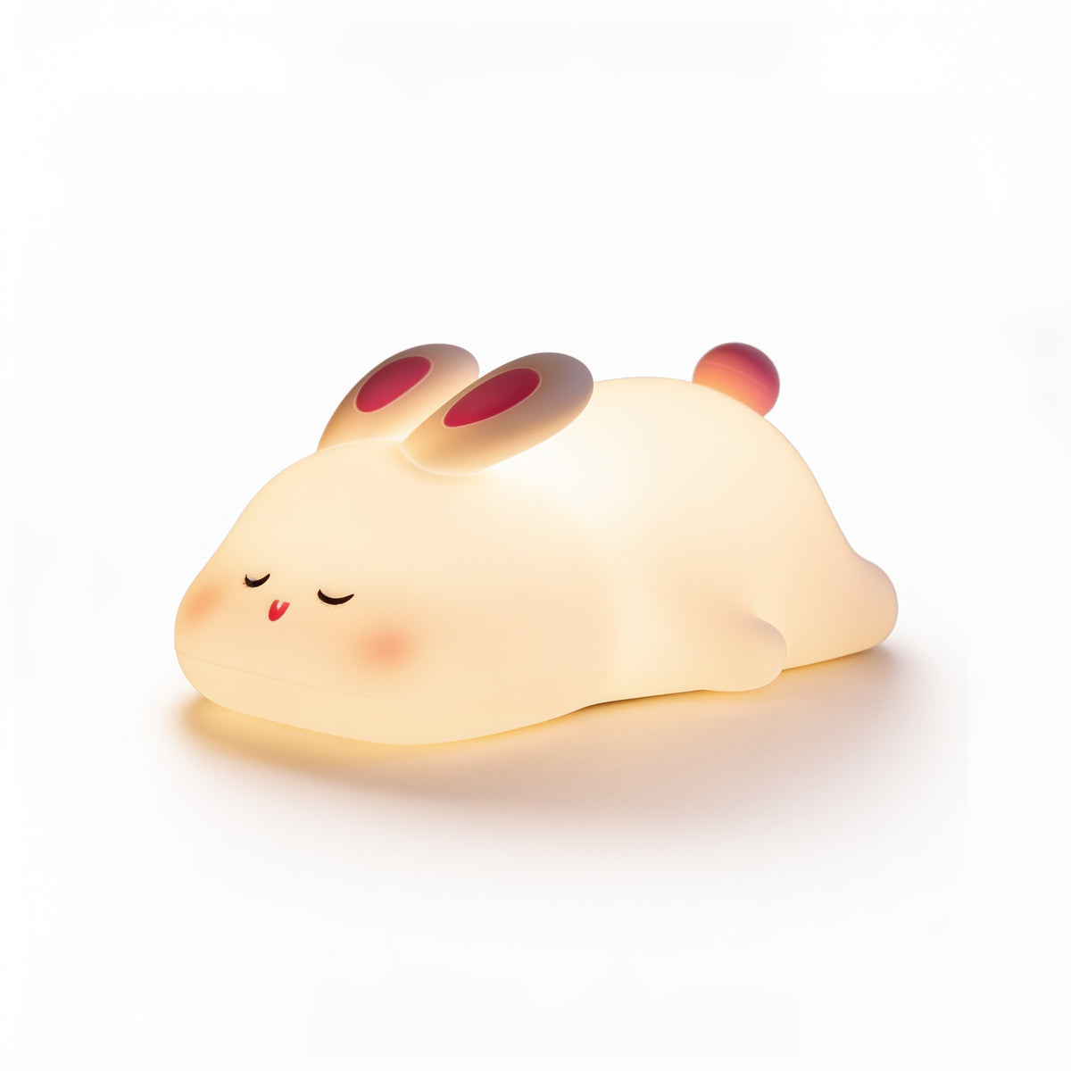 Lumiwee Glow animal silicone night light: bunny silicone night light on a white background