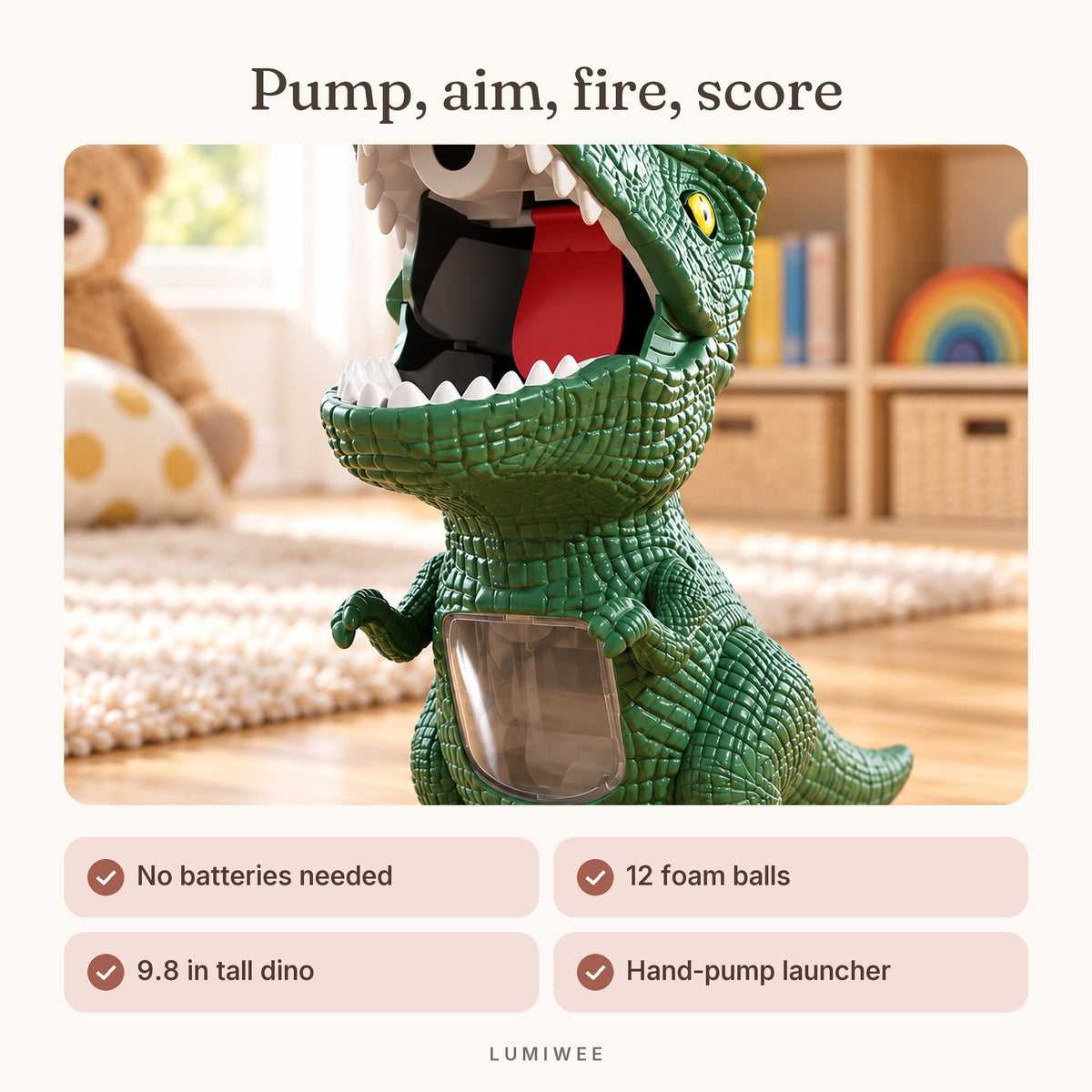 Lumiwee infographic: Gulp - Pump, aim, fire, score