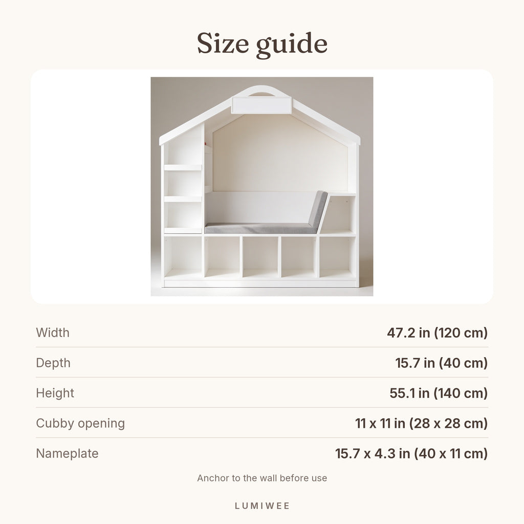 Lumiwee infographic: Hazel - Size guide