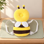 Lumiwee Bee cloth cushion backpack on a sage mat