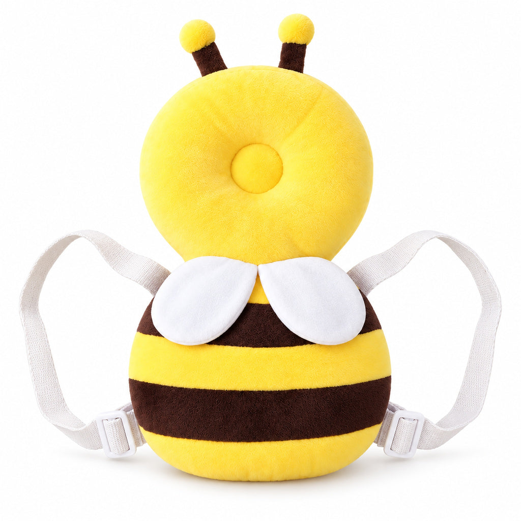 Bee cloth cushion backpack on a white background