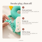Lumiwee infographic: Infant Head Protector Cushion - Awake play, then off