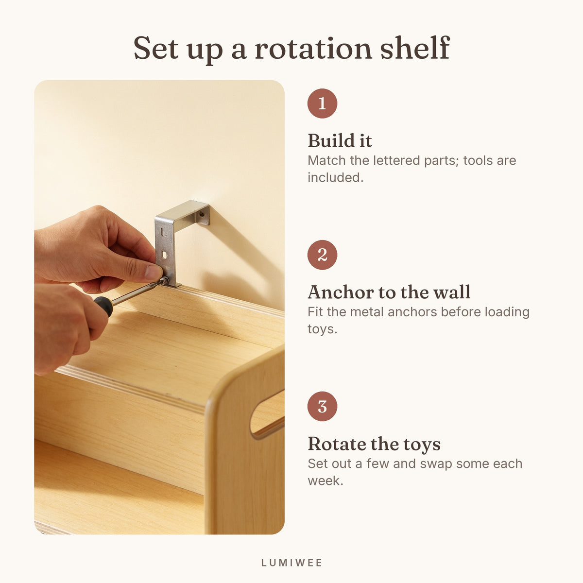 Lumiwee infographic: Juniper - Set up a rotation shelf