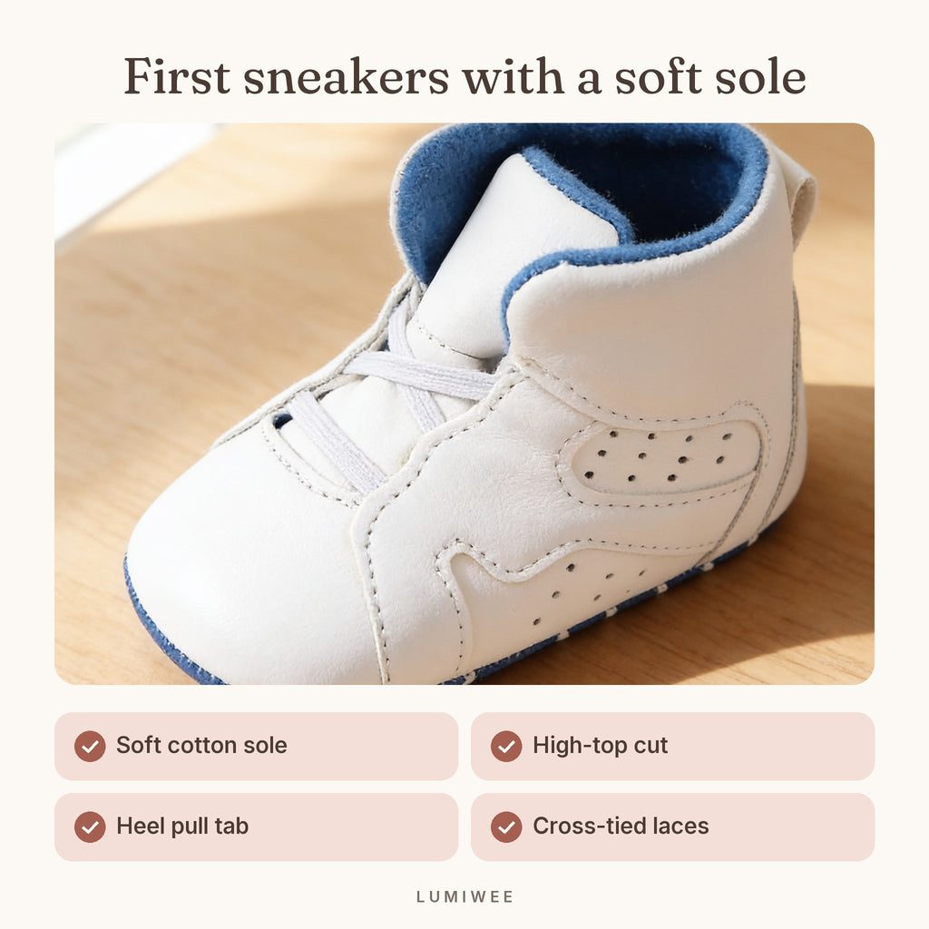Lumiwee infographic: Kick - First sneakers with a soft sole