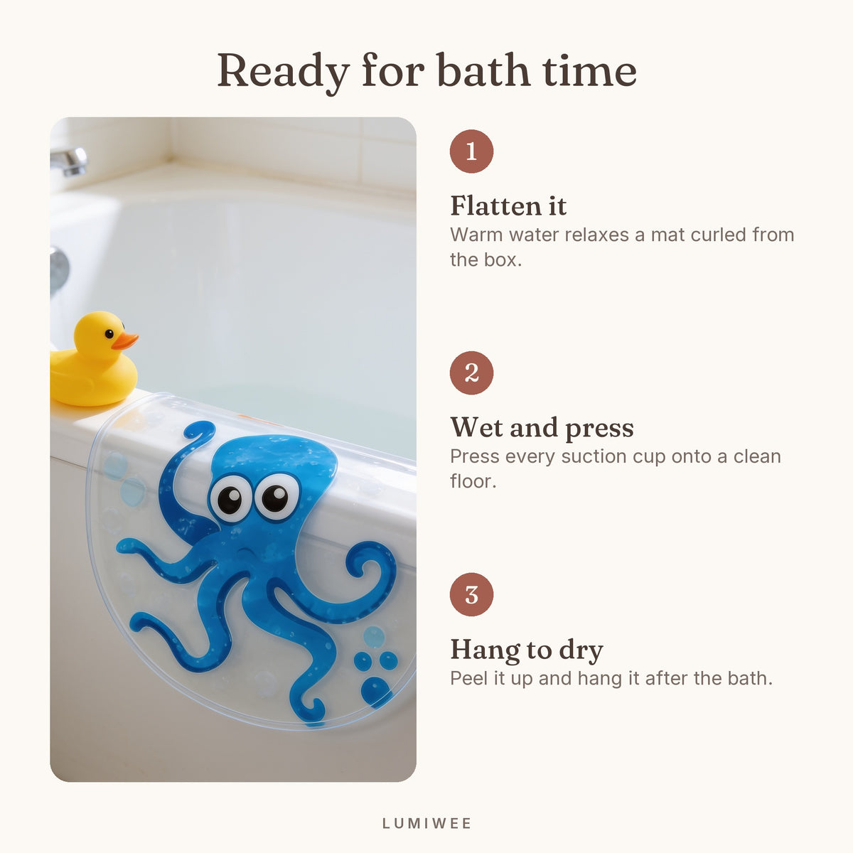 Lumiwee infographic: Lagoon - Ready for bath time