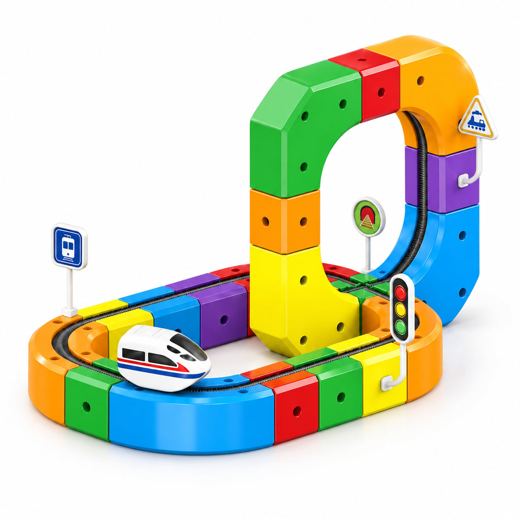 Single-set Loop train track layout on a white background