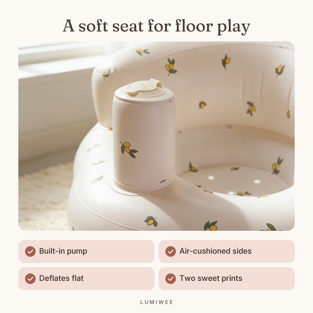 Lumiwee infographic: Mallow - A soft seat for floor play