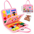 Lumiwee Meadow Felt Sensory Mats, Kids Sensory Toy, Pink Busy Board option