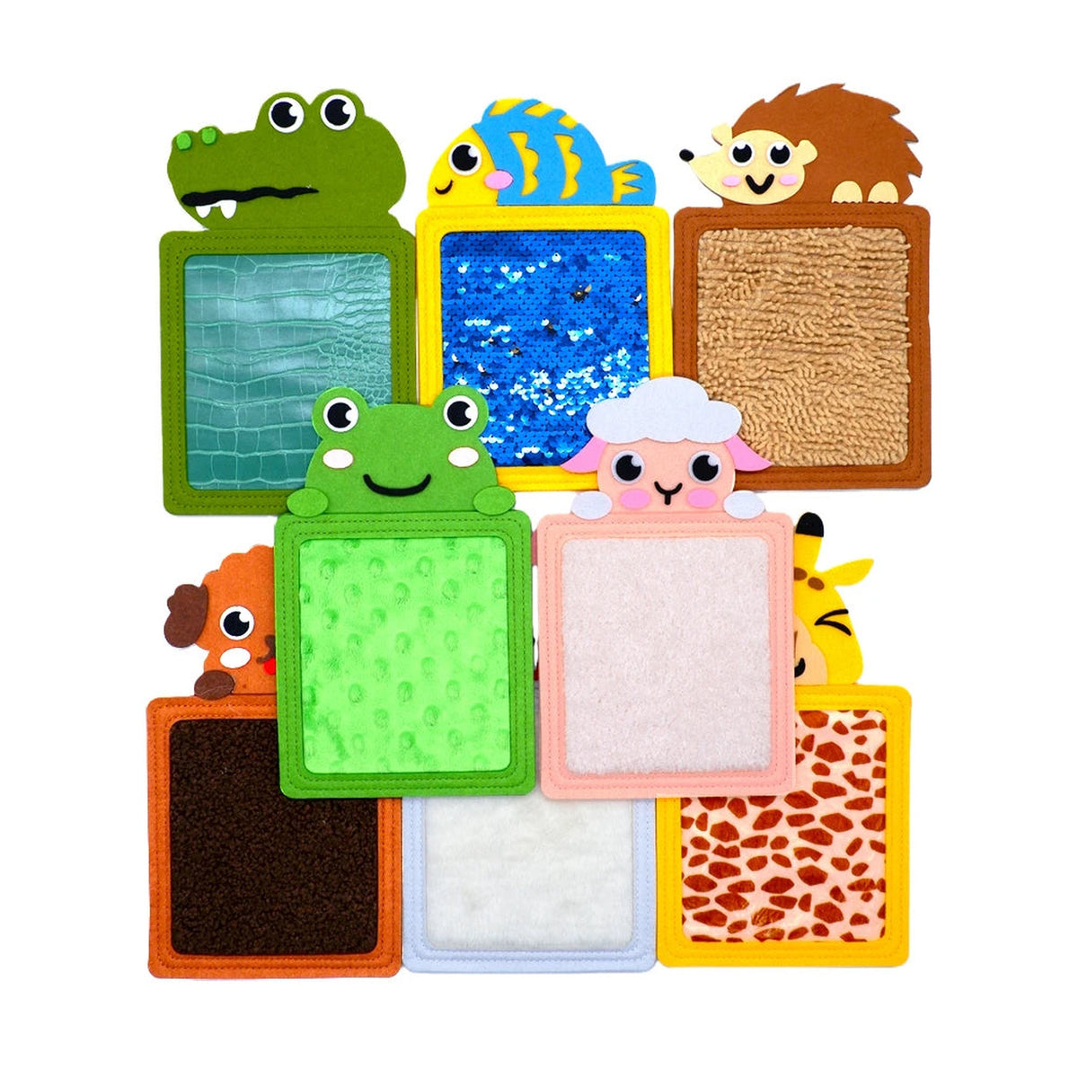 Lumiwee Meadow Felt Sensory Mats, Kids Sensory Toy, 8 Texture Mats – Crocodile & Fish option