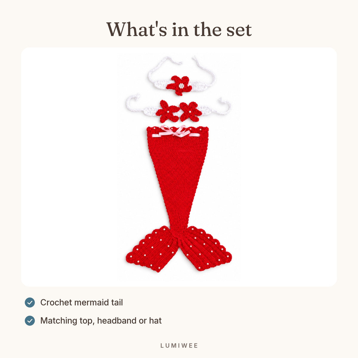 Lumiwee infographic: Mermaid - What's in the set