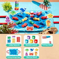 Lumiwee Minnow Magnetic Fishing Game for Toddlers, Deluxe Set (21 Sea Pieces, 2 Rods) option