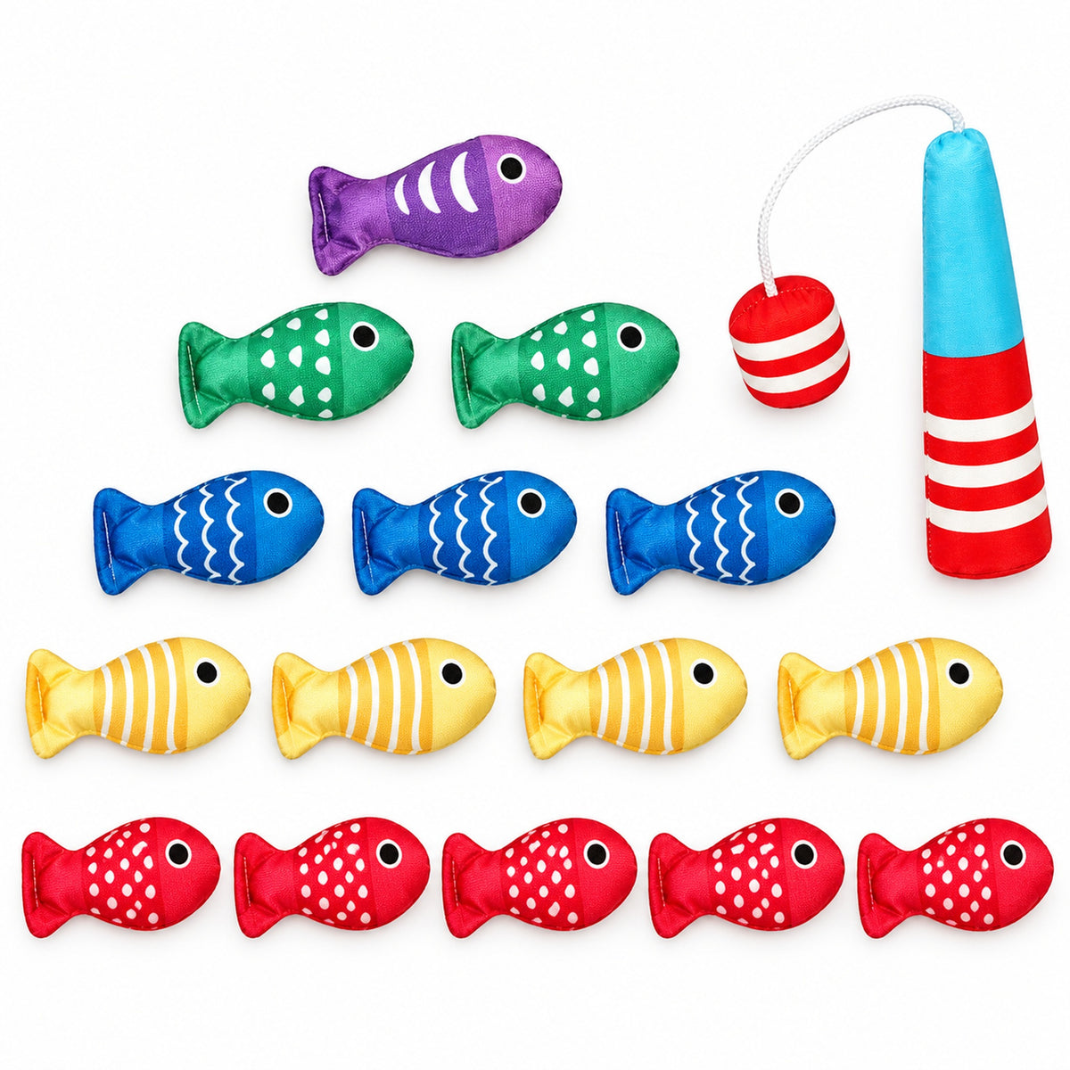 Lumiwee Minnow Magnetic Fishing Game for Toddlers, Fish Set (15 Fish, 1 Rod) option