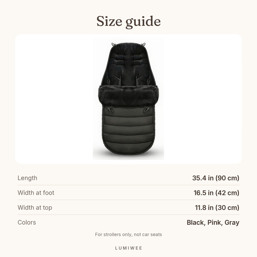 Lumiwee infographic: Mitten - Size guide