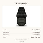 Lumiwee infographic: Mitten - Size guide