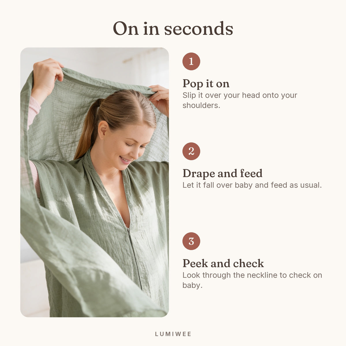 Lumiwee infographic: Gauze - On in seconds