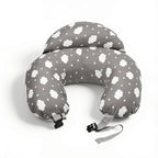 Lumiwee Nursing pillow with adjustable strap: gray cloud print nursing pillow on a white background
