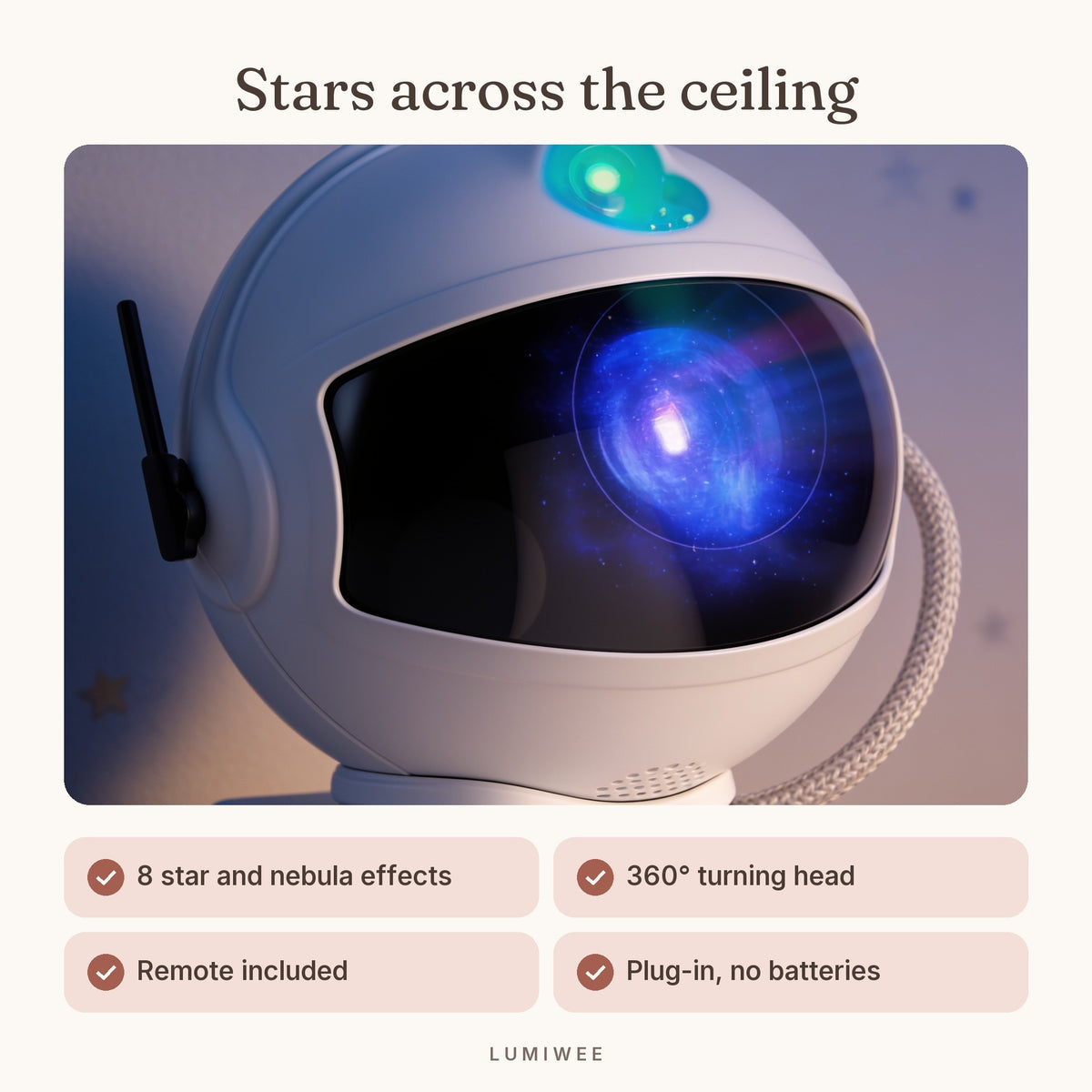 Lumiwee infographic: Orbit - Stars across the ceiling