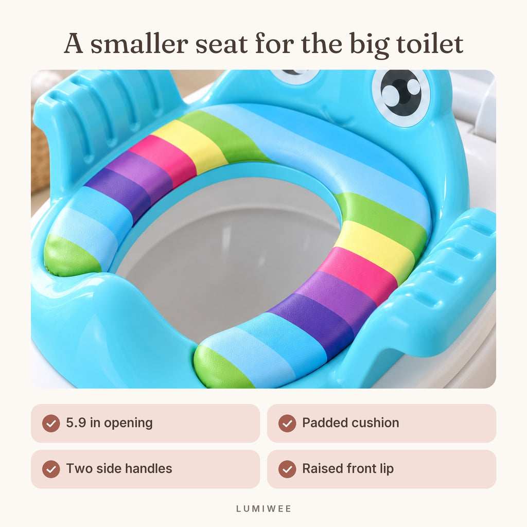 Lumiwee infographic: PaddedPotty - A smaller seat for the big toilet