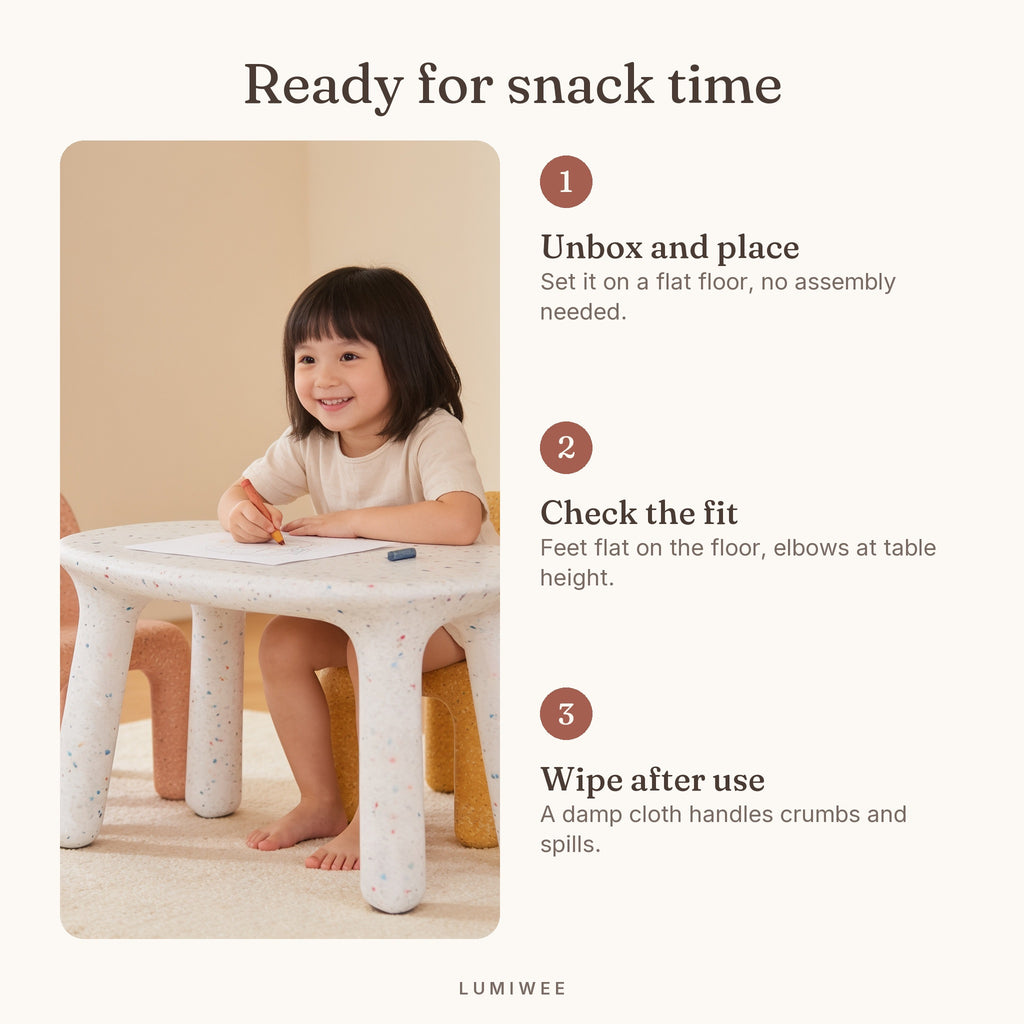 Lumiwee infographic: Pebble - Ready for snack time
