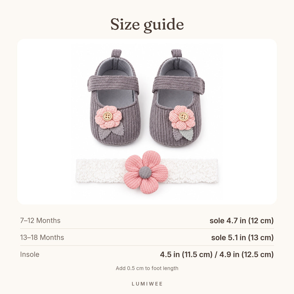 Lumiwee infographic: Petal - Size guide