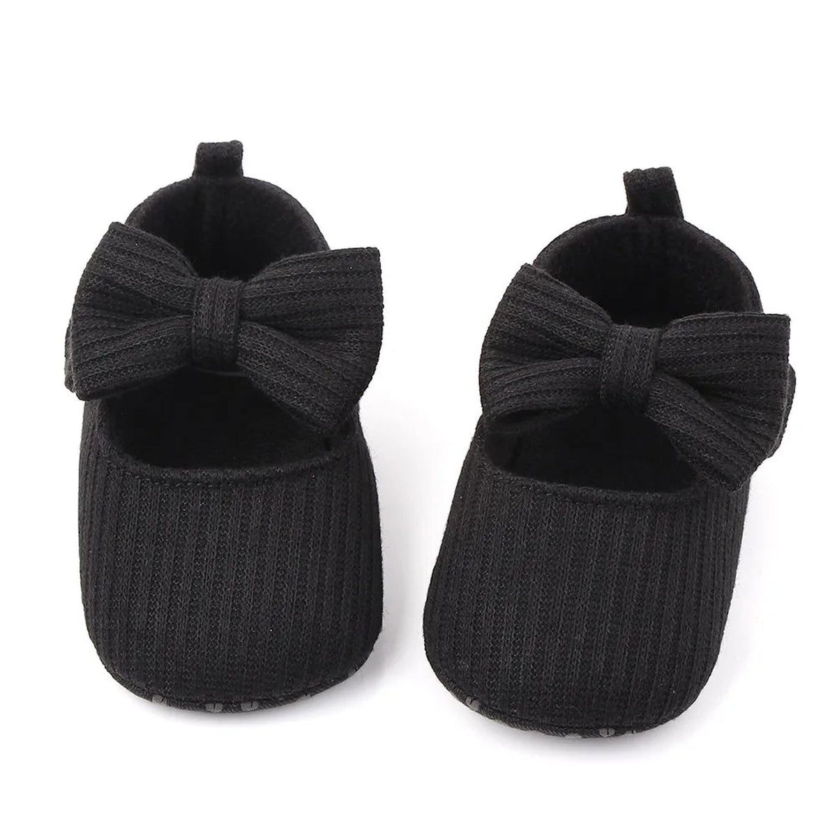 Lumiwee Petal Baby Shoes for Girls with Headband, Black Bow option