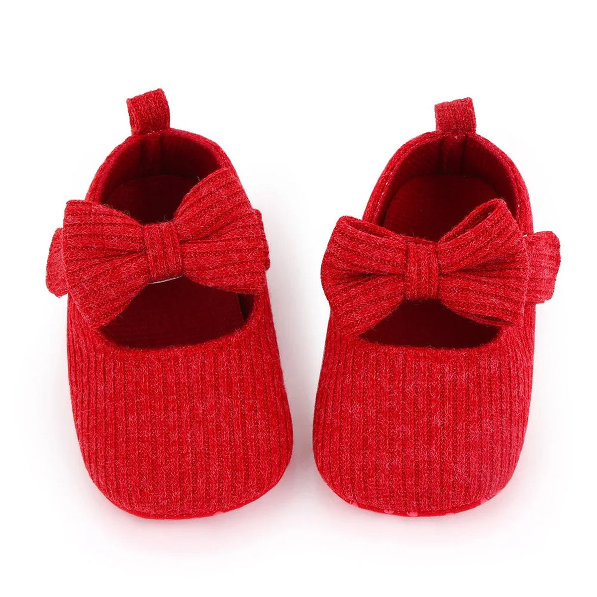 Lumiwee Petal Baby Shoes for Girls with Headband, Red Bow option