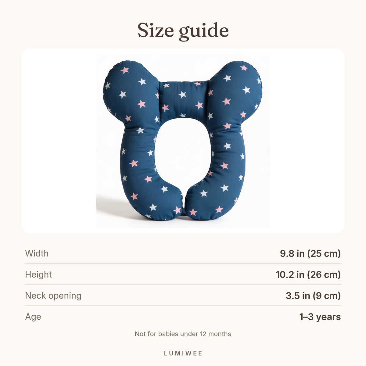 Lumiwee infographic: Pip - Size guide