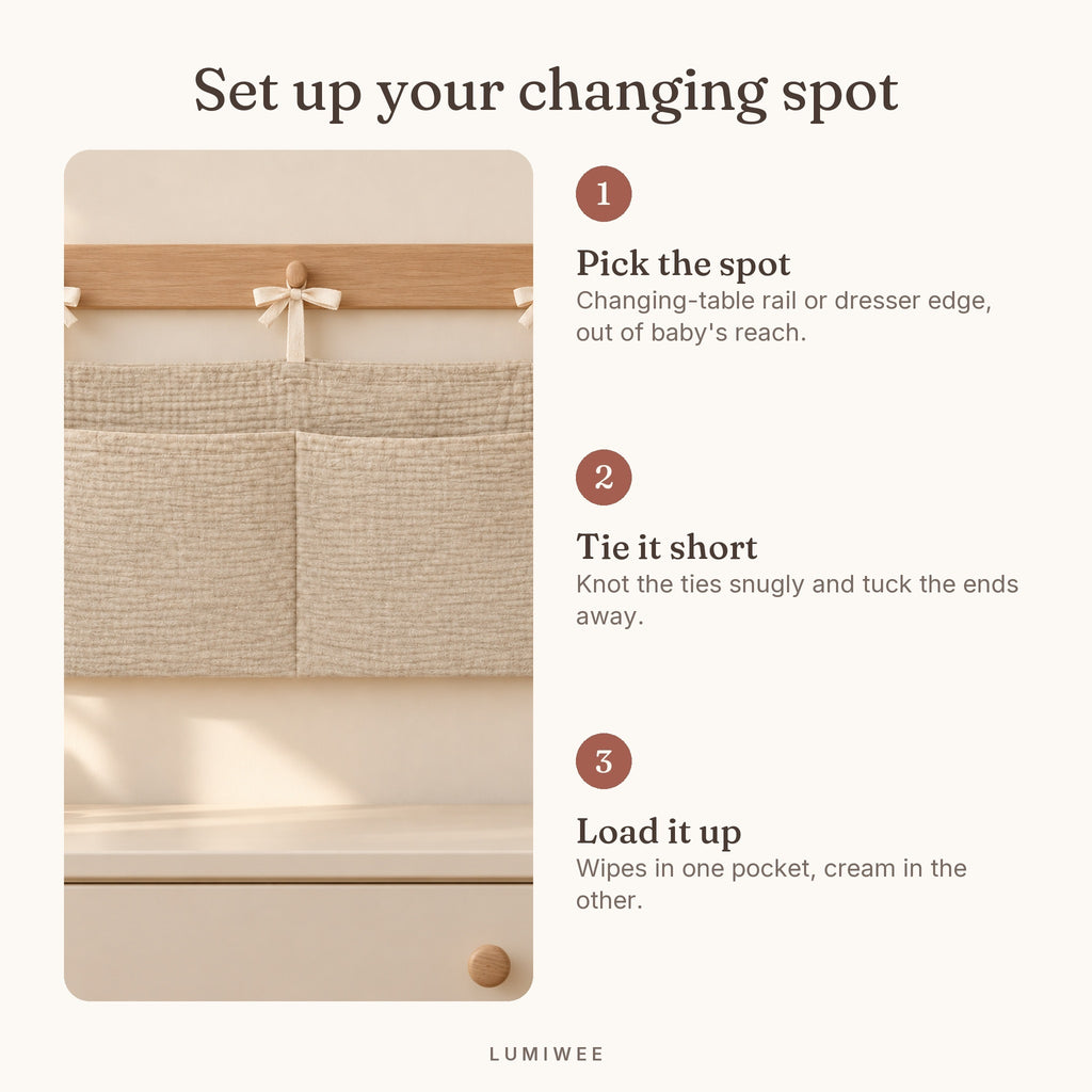 Lumiwee infographic: Poplar - Set up your changing spot
