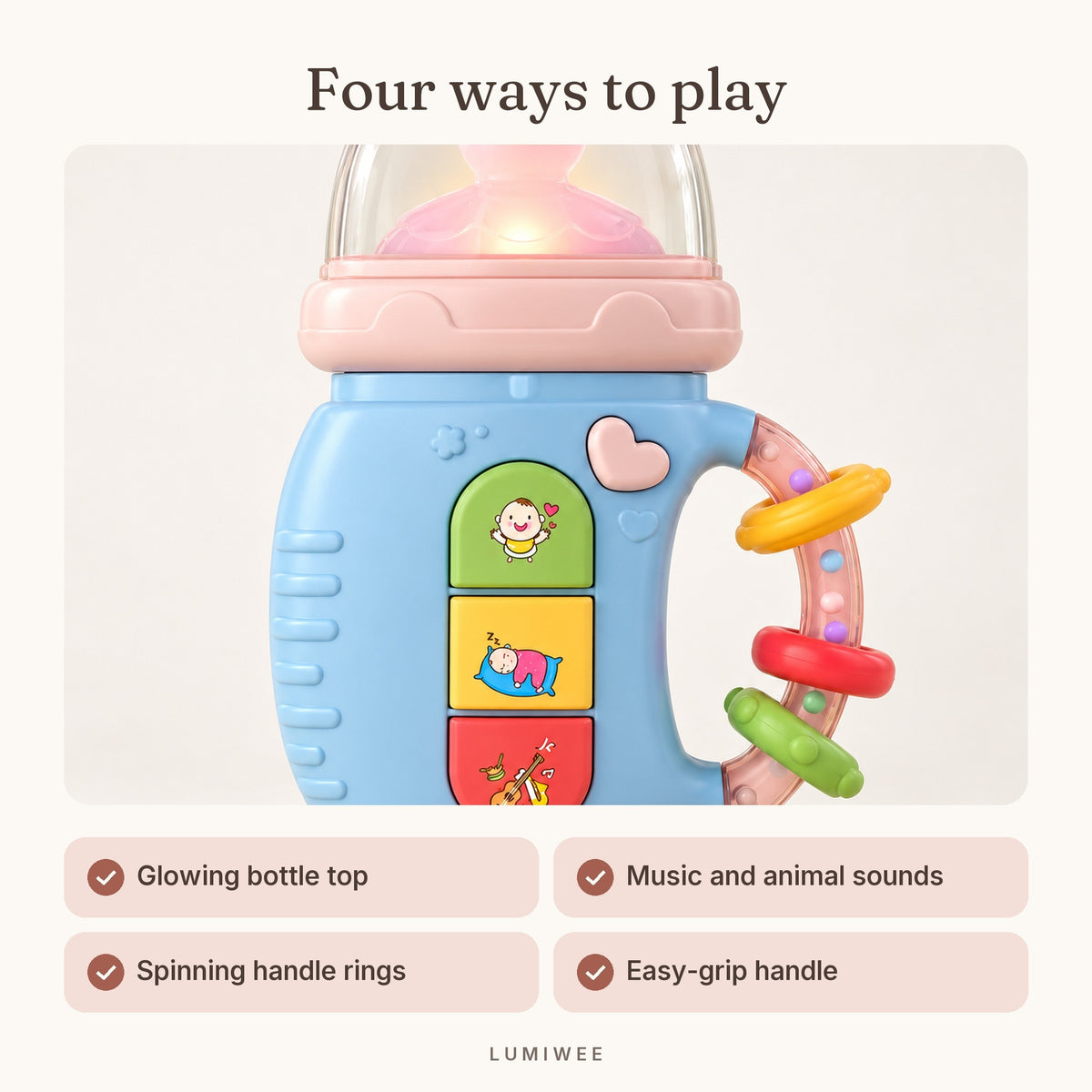 Lumiwee infographic: Poppy - Four ways to play