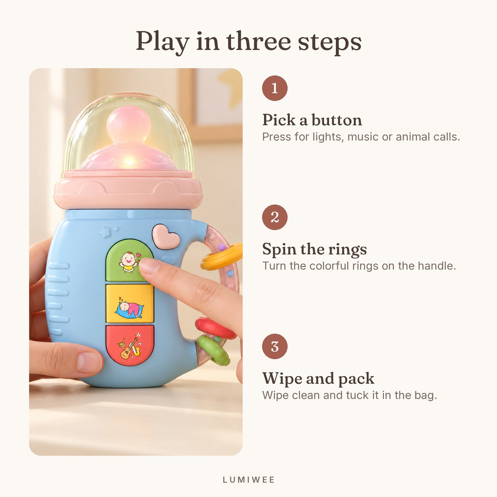 Lumiwee infographic: Poppy - Play in three steps