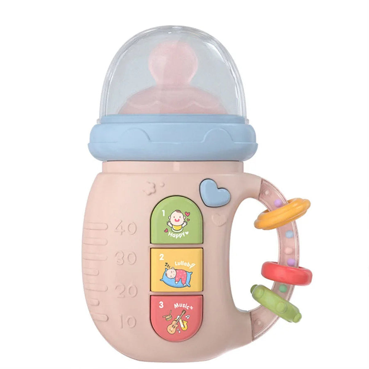 Lumiwee Poppy Musical Rattle Baby Toy, Pink option