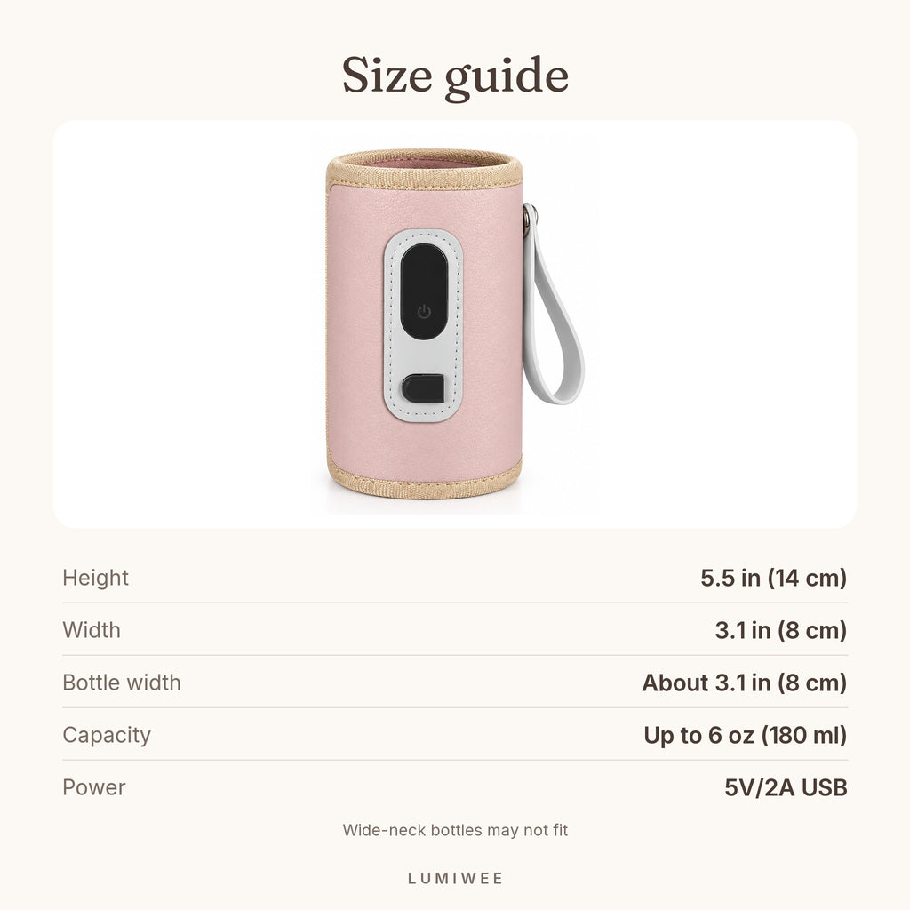 Lumiwee infographic: Portable - Size guide