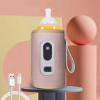 Lumiwee Portable Bottle Warmer Sleeve with Display, Pink option