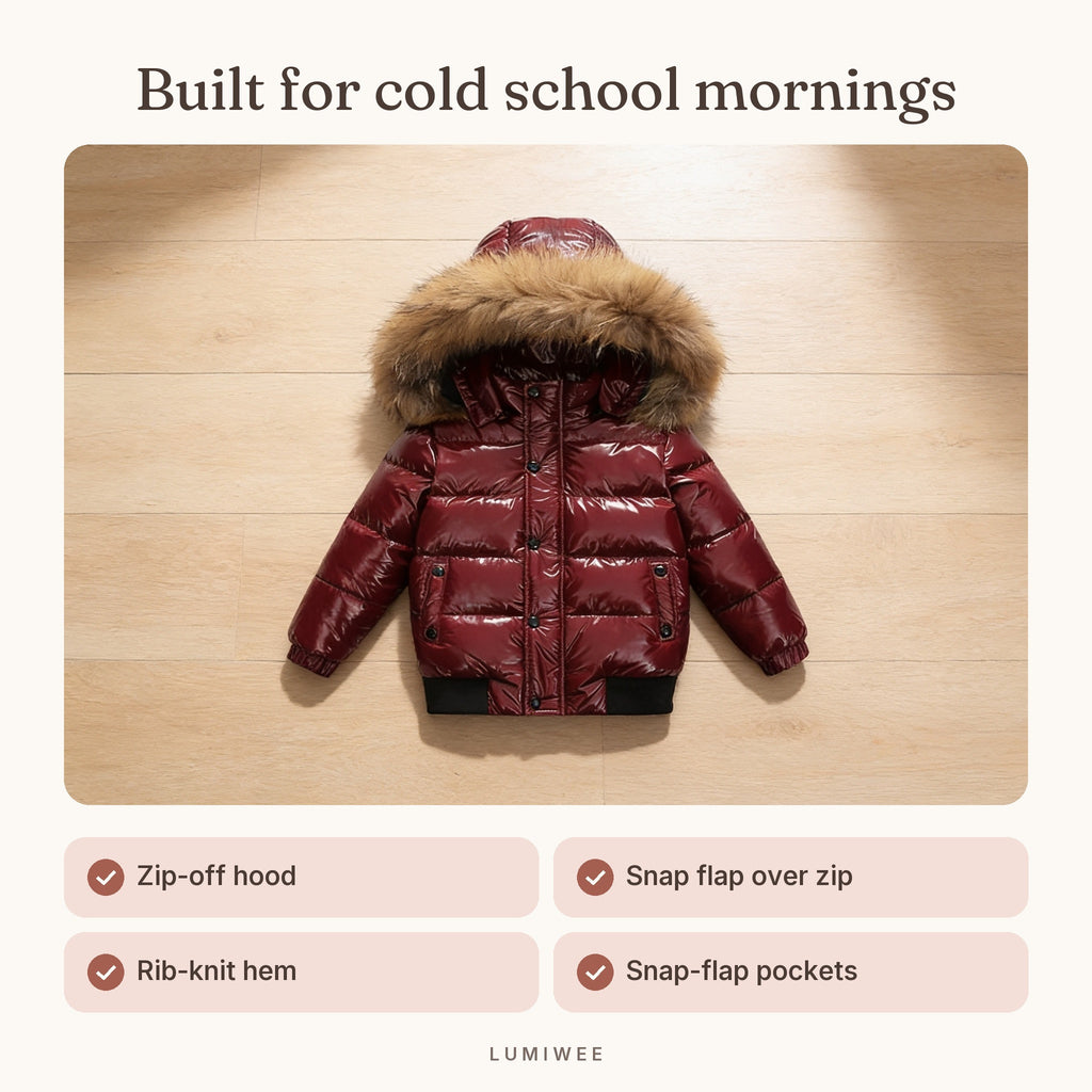 Lumiwee infographic: Puffin - Built for cold school mornings