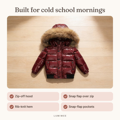 Lumiwee infographic: Puffin - Built for cold school mornings