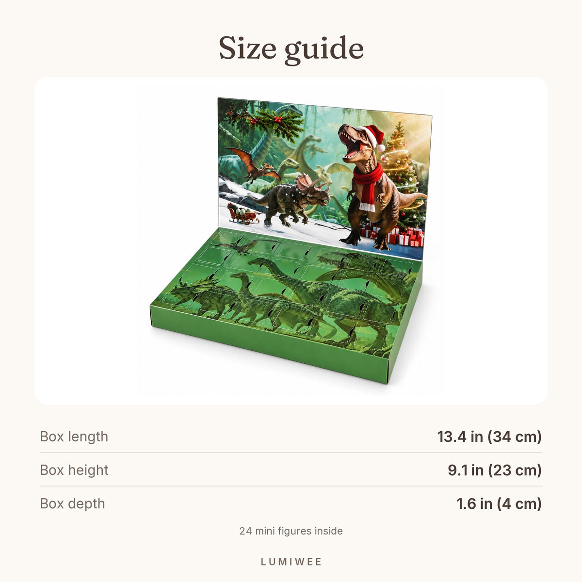 Lumiwee infographic: Roar - Size guide