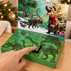 Adult pressing open one door of the Roar advent calendar