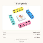 Lumiwee infographic: Scribble - Size guide