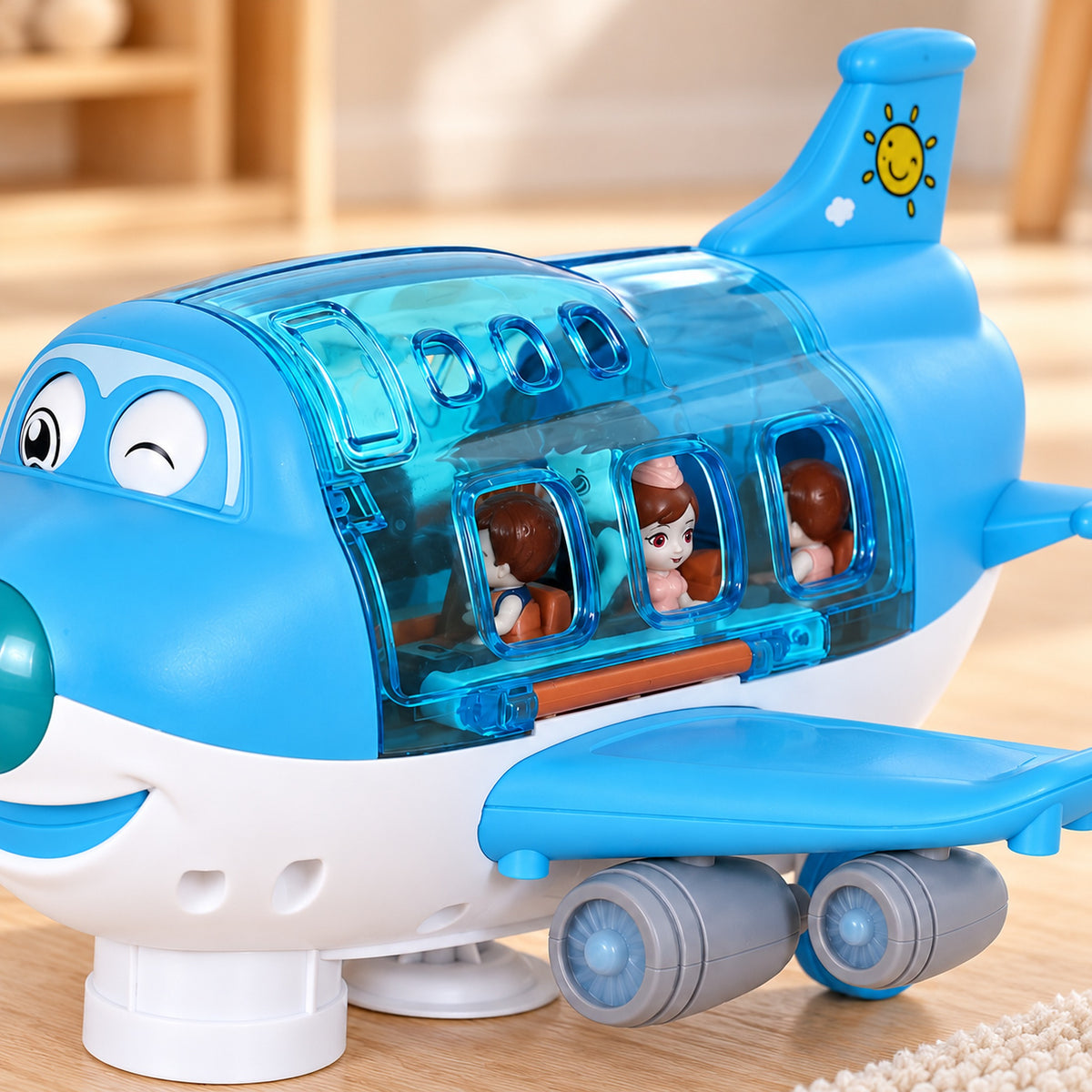 Lumiwee Skye transparent cabin and three passenger dolls detail