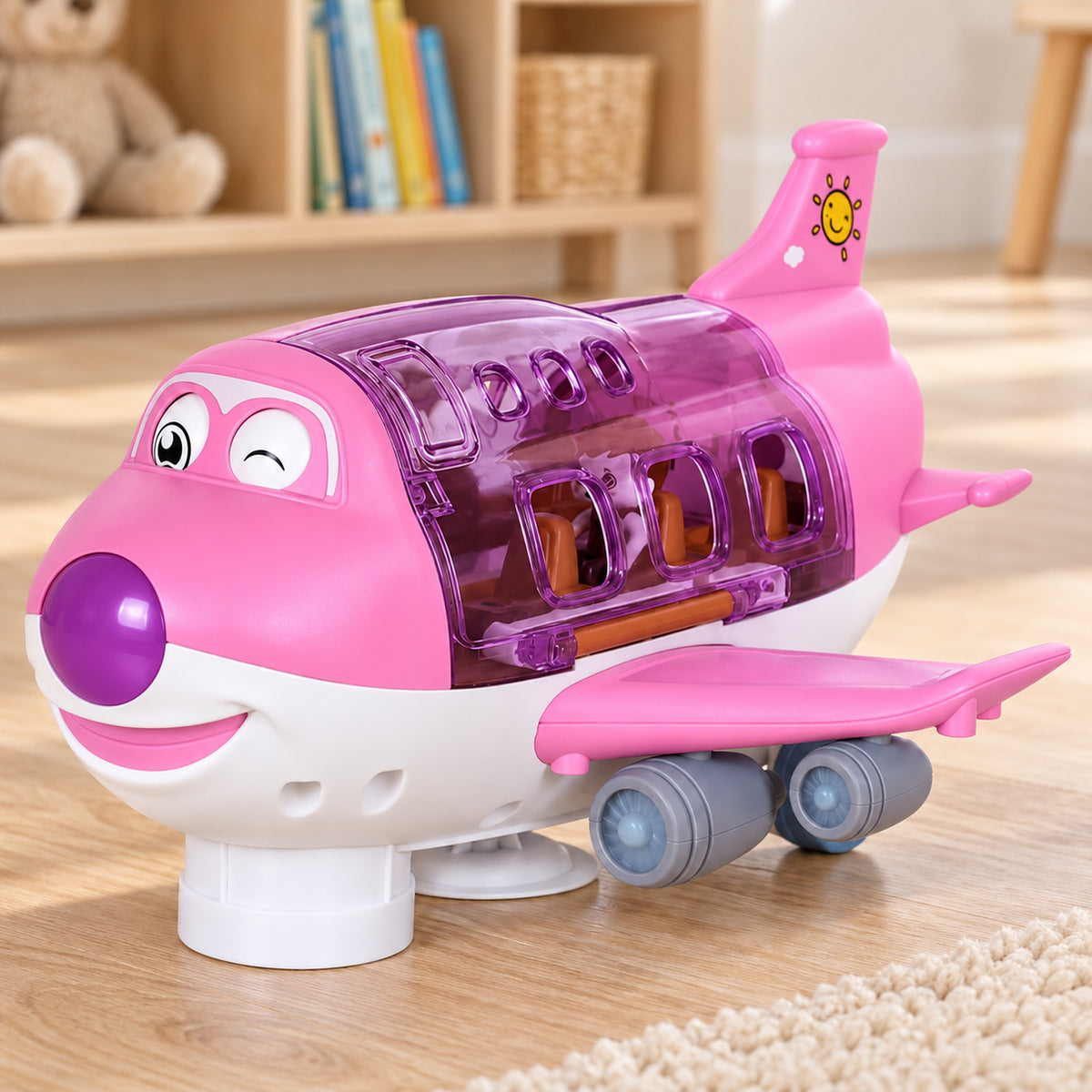 Lumiwee Skye Airplane Toy with Lights & Sound, Pink option