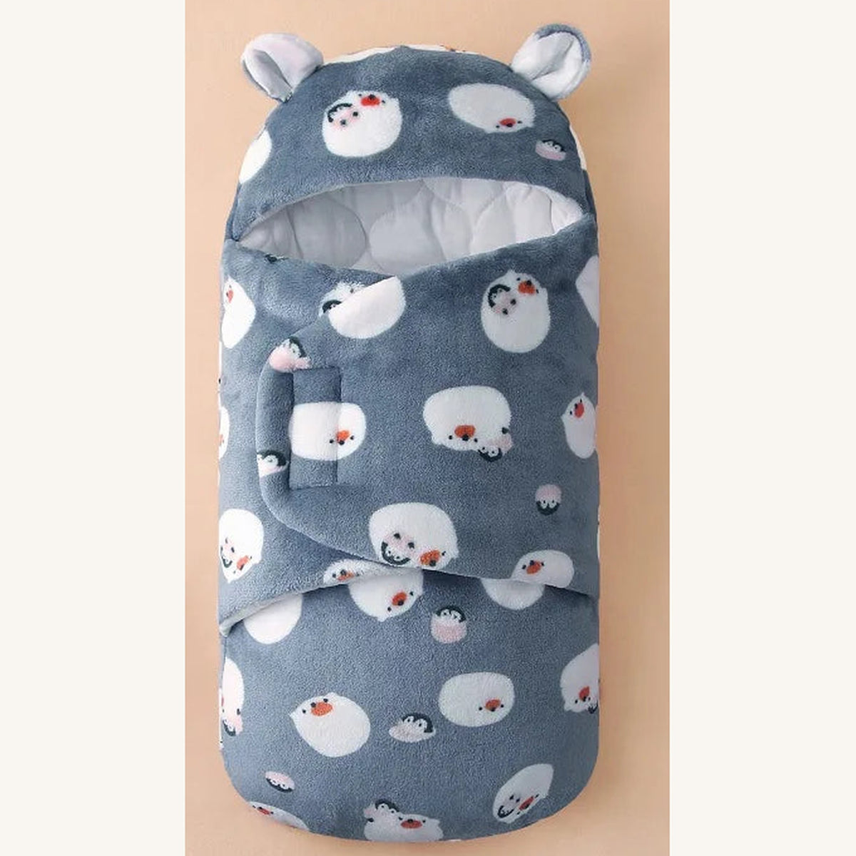Lumiwee Snowy Hooded Baby Bunting Wrap, Polar Bear option