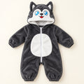 Lumiwee Snuggle Baby Halloween Costume, Animal Onesie, Gray Dog option