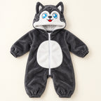 Lumiwee Snuggle Baby Halloween Costume, Animal Onesie, Gray Dog option