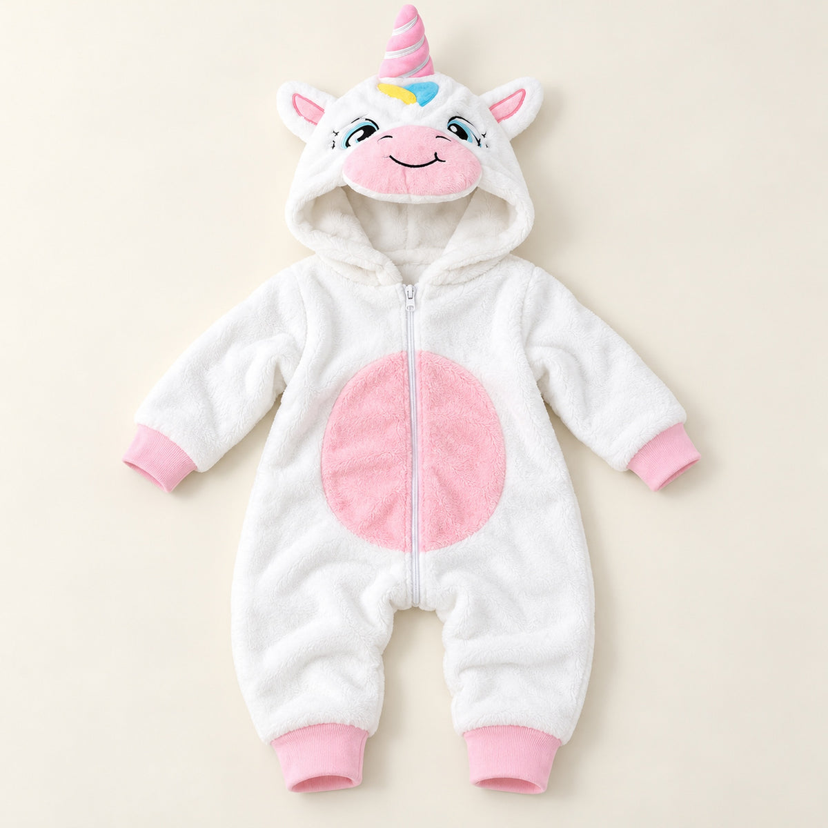 Lumiwee Snuggle Baby & Toddler Animal Costume Onesie, White Unicorn option