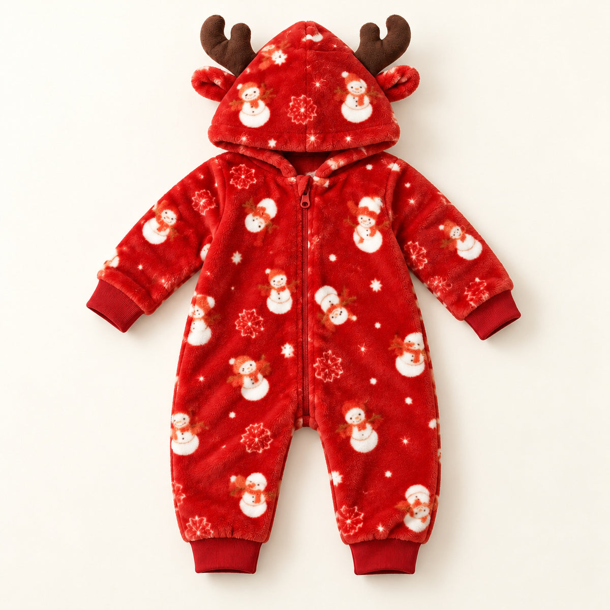 Lumiwee Snuggle Baby & Toddler Animal Costume Onesie, Red Snowman option