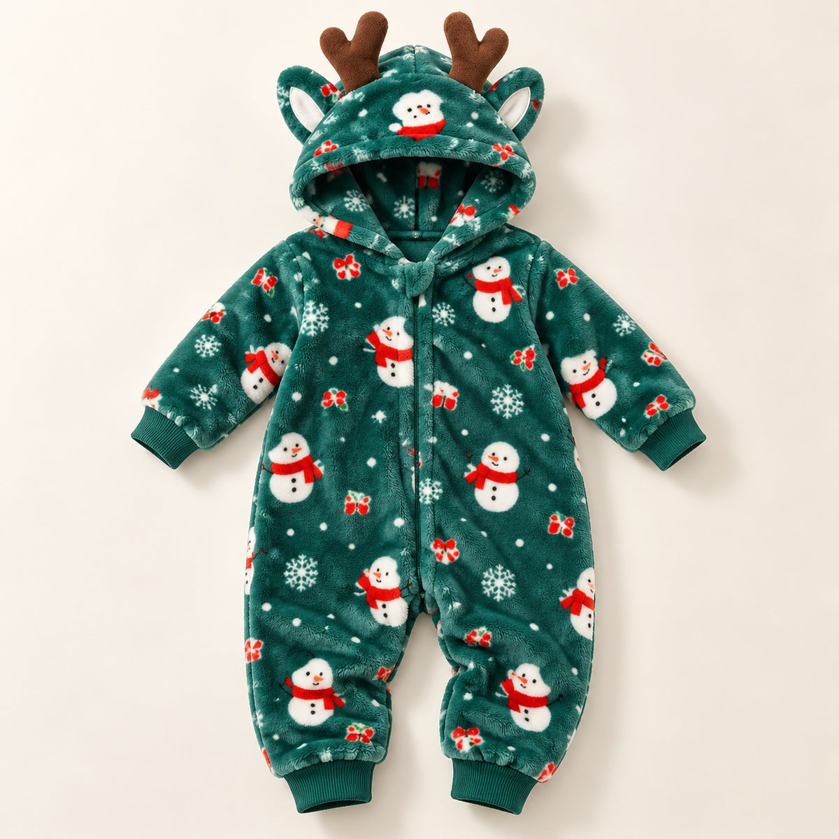 Lumiwee Snuggle Baby & Toddler Animal Costume Onesie, Green Snowman option