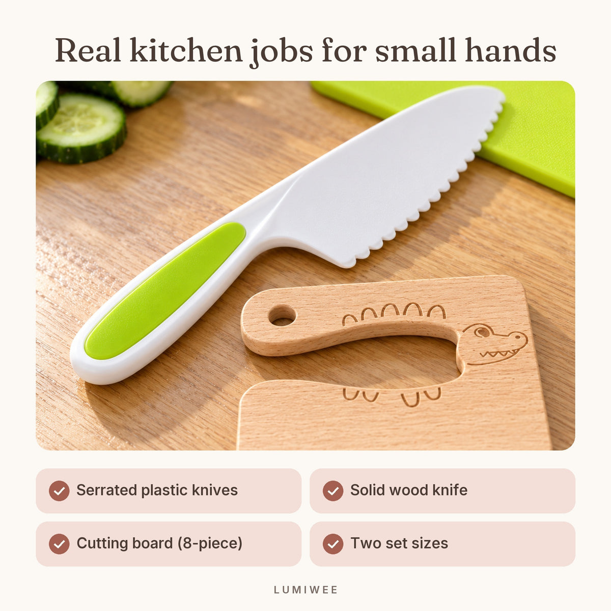 Lumiwee infographic: Sous - Real kitchen jobs for small hands